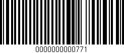 Código de barras (EAN, GTIN, SKU, ISBN): '0000000000771'