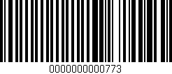 Código de barras (EAN, GTIN, SKU, ISBN): '0000000000773'