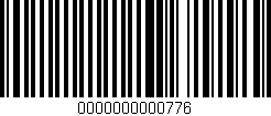 Código de barras (EAN, GTIN, SKU, ISBN): '0000000000776'