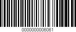 Código de barras (EAN, GTIN, SKU, ISBN): '0000000006061'