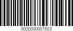 Código de barras (EAN, GTIN, SKU, ISBN): '0000000007803'