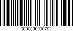 Código de barras (EAN, GTIN, SKU, ISBN): '0000000008783'