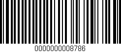 Código de barras (EAN, GTIN, SKU, ISBN): '0000000008786'