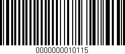 Código de barras (EAN, GTIN, SKU, ISBN): '0000000010115'