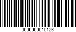 Código de barras (EAN, GTIN, SKU, ISBN): '0000000010126'