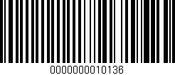 Código de barras (EAN, GTIN, SKU, ISBN): '0000000010136'