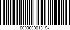 Código de barras (EAN, GTIN, SKU, ISBN): '0000000010194'