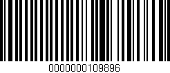 Código de barras (EAN, GTIN, SKU, ISBN): '0000000109896'