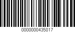 Código de barras (EAN, GTIN, SKU, ISBN): '0000000435017'