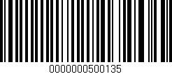 Código de barras (EAN, GTIN, SKU, ISBN): '0000000500135'