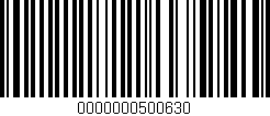 Código de barras (EAN, GTIN, SKU, ISBN): '0000000500630'