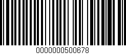 Código de barras (EAN, GTIN, SKU, ISBN): '0000000500678'