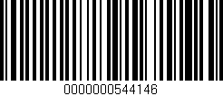 Código de barras (EAN, GTIN, SKU, ISBN): '0000000544146'