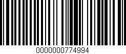 Código de barras (EAN, GTIN, SKU, ISBN): '0000000774994'