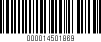 Código de barras (EAN, GTIN, SKU, ISBN): '000014501869'