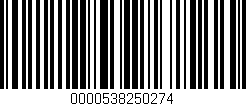 Código de barras (EAN, GTIN, SKU, ISBN): '0000538250274'