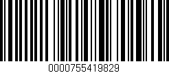 Código de barras (EAN, GTIN, SKU, ISBN): '0000755419829'