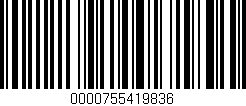 Código de barras (EAN, GTIN, SKU, ISBN): '0000755419836'