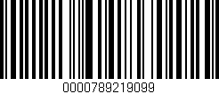 Código de barras (EAN, GTIN, SKU, ISBN): '0000789219099'