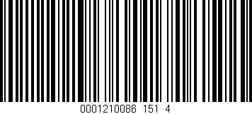 Código de barras (EAN, GTIN, SKU, ISBN): '0001210086_151_4'