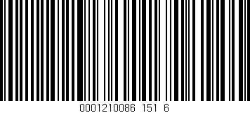 Código de barras (EAN, GTIN, SKU, ISBN): '0001210086_151_6'