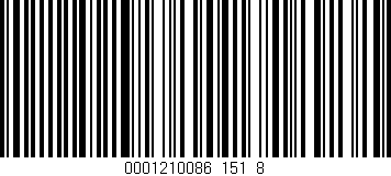 Código de barras (EAN, GTIN, SKU, ISBN): '0001210086_151_8'