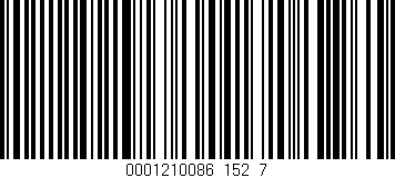 Código de barras (EAN, GTIN, SKU, ISBN): '0001210086_152_7'