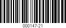 Código de barras (EAN, GTIN, SKU, ISBN): '000147-21'