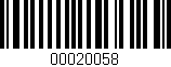 Código de barras (EAN, GTIN, SKU, ISBN): '00020058'