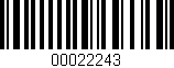 Código de barras (EAN, GTIN, SKU, ISBN): '00022243'