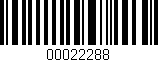 Código de barras (EAN, GTIN, SKU, ISBN): '00022288'