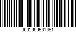 Código de barras (EAN, GTIN, SKU, ISBN): '0002399581351'