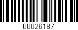 Código de barras (EAN, GTIN, SKU, ISBN): '00026187'