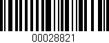 Código de barras (EAN, GTIN, SKU, ISBN): '00028821'