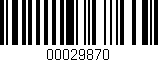 Código de barras (EAN, GTIN, SKU, ISBN): '00029870'