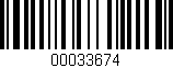 Código de barras (EAN, GTIN, SKU, ISBN): '00033674'