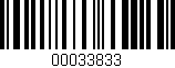 Código de barras (EAN, GTIN, SKU, ISBN): '00033833'