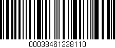 Código de barras (EAN, GTIN, SKU, ISBN): '00038461338110'