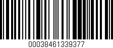 Código de barras (EAN, GTIN, SKU, ISBN): '00038461339377'