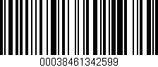 Código de barras (EAN, GTIN, SKU, ISBN): '00038461342599'