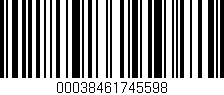 Código de barras (EAN, GTIN, SKU, ISBN): '00038461745598'