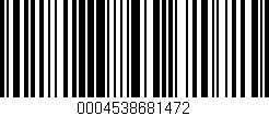 Código de barras (EAN, GTIN, SKU, ISBN): '0004538681472'