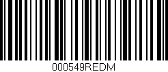 Código de barras (EAN, GTIN, SKU, ISBN): '000549REDM'