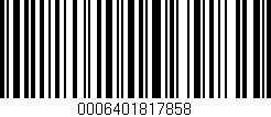 Código de barras (EAN, GTIN, SKU, ISBN): '0006401817858'