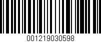 Código de barras (EAN, GTIN, SKU, ISBN): '001219030598'
