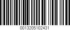 Código de barras (EAN, GTIN, SKU, ISBN): '0013205102431'