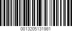 Código de barras (EAN, GTIN, SKU, ISBN): '0013205131981'