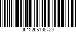 Código de barras (EAN, GTIN, SKU, ISBN): '0013205138423'