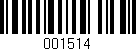 Código de barras (EAN, GTIN, SKU, ISBN): '001514'