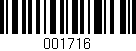 Código de barras (EAN, GTIN, SKU, ISBN): '001716'